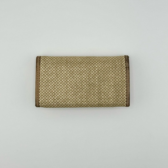 Burberry Woven Key Holder Tan Leather Accents with Silver Hardware - Picture 13 of 13